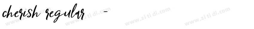 cherish regular字体字体转换